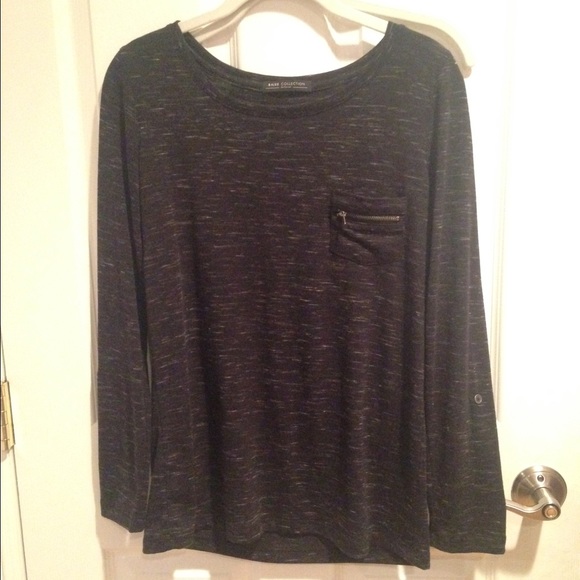 Blackish long sleeves with pocket zipper