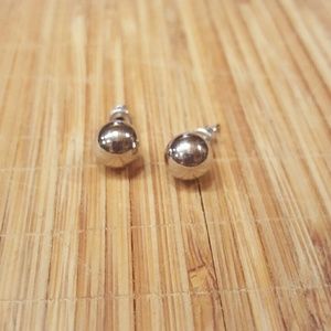 Silver Ball Earring Studs