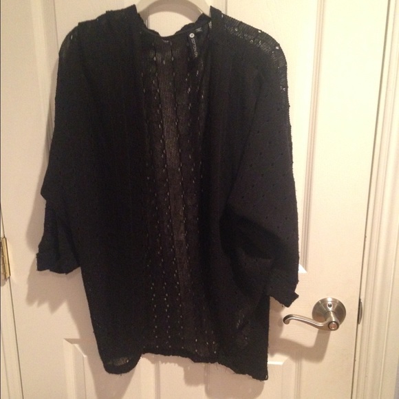 Black kimono cardigan