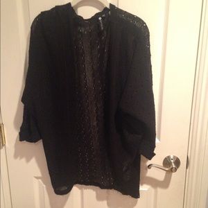 Black kimono cardigan