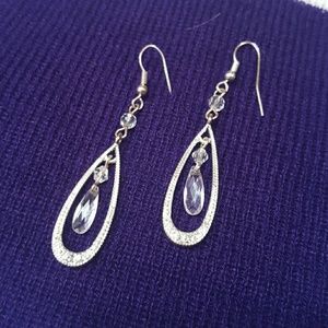 Diamond Jeweled Dangling Earrings