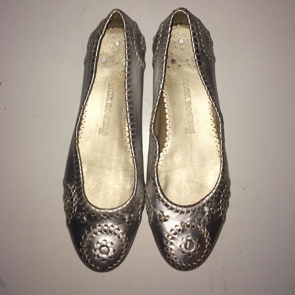 Jack Rogers platinum flats! Absolutely gorgeous!