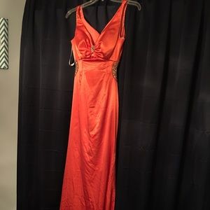 🎉sale🎉Long orange prom/ homecoming dress
