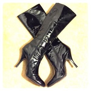 BCBGirls Black Patent Knee-high Boots