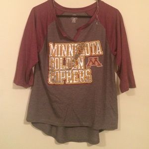 U of M baseball style shirt