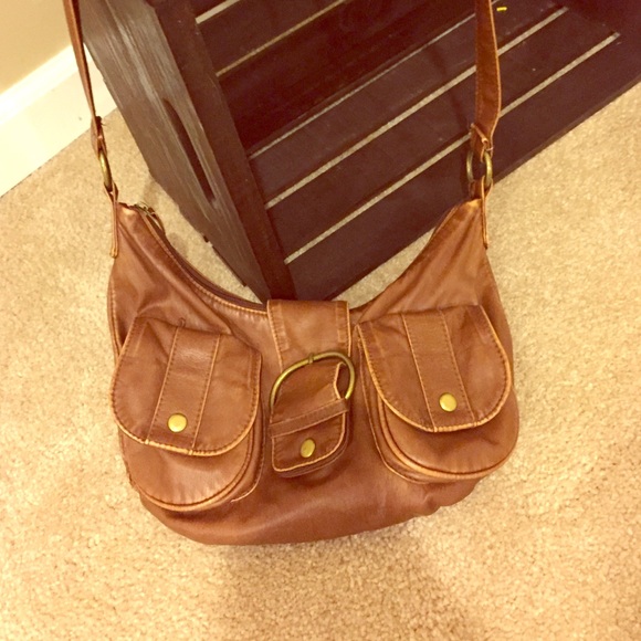 Faux leather purse