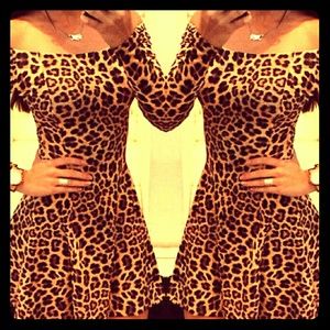 BOMBSHELL Leopard Print bodycon party dress