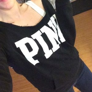 PINK off the shoulder sweatshirt size M