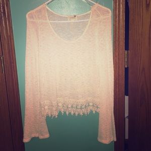 White LA Hearts Sweater