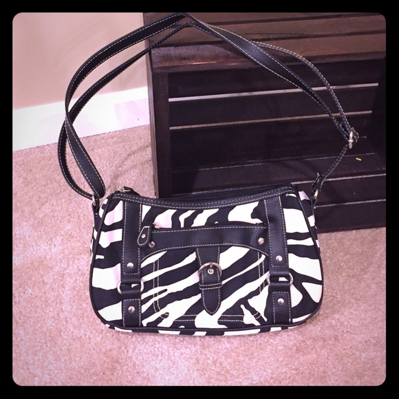 Zebra striped purse