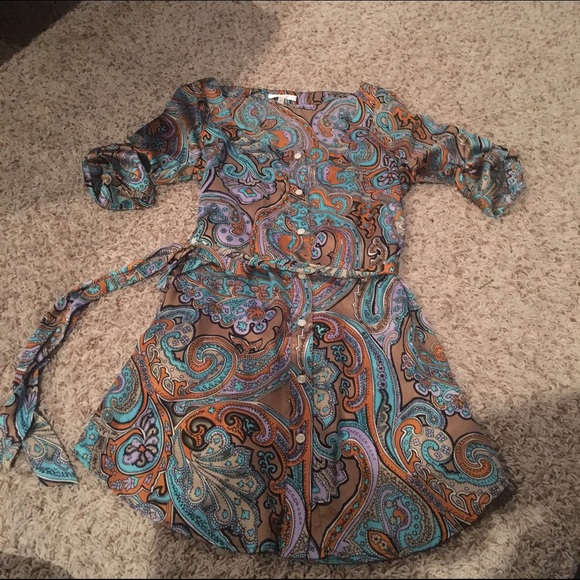 GLAM Silk Paisley Dress