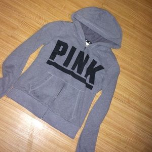 PINK zip up, black and grey size M