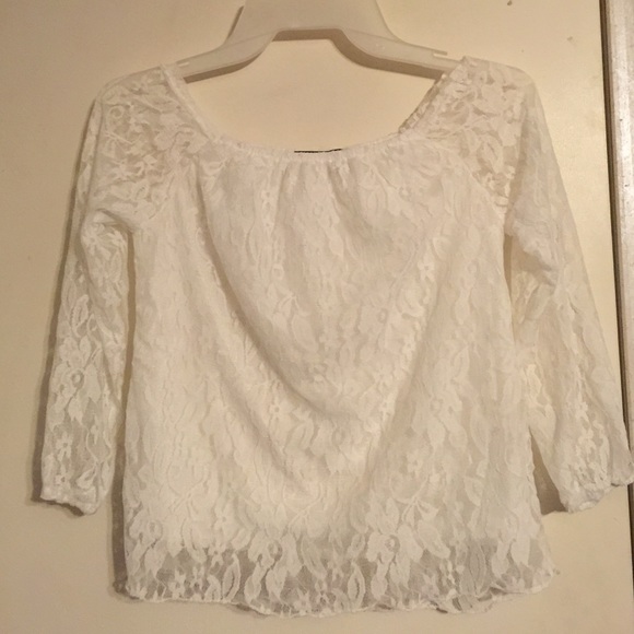 White Lacy Top