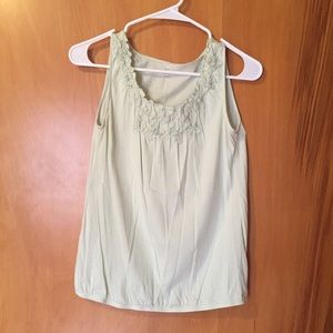 Mint green tank with detailing!