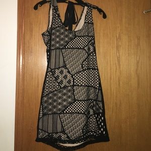 Black and nude lace dress