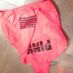 PInk hooded wind breaker