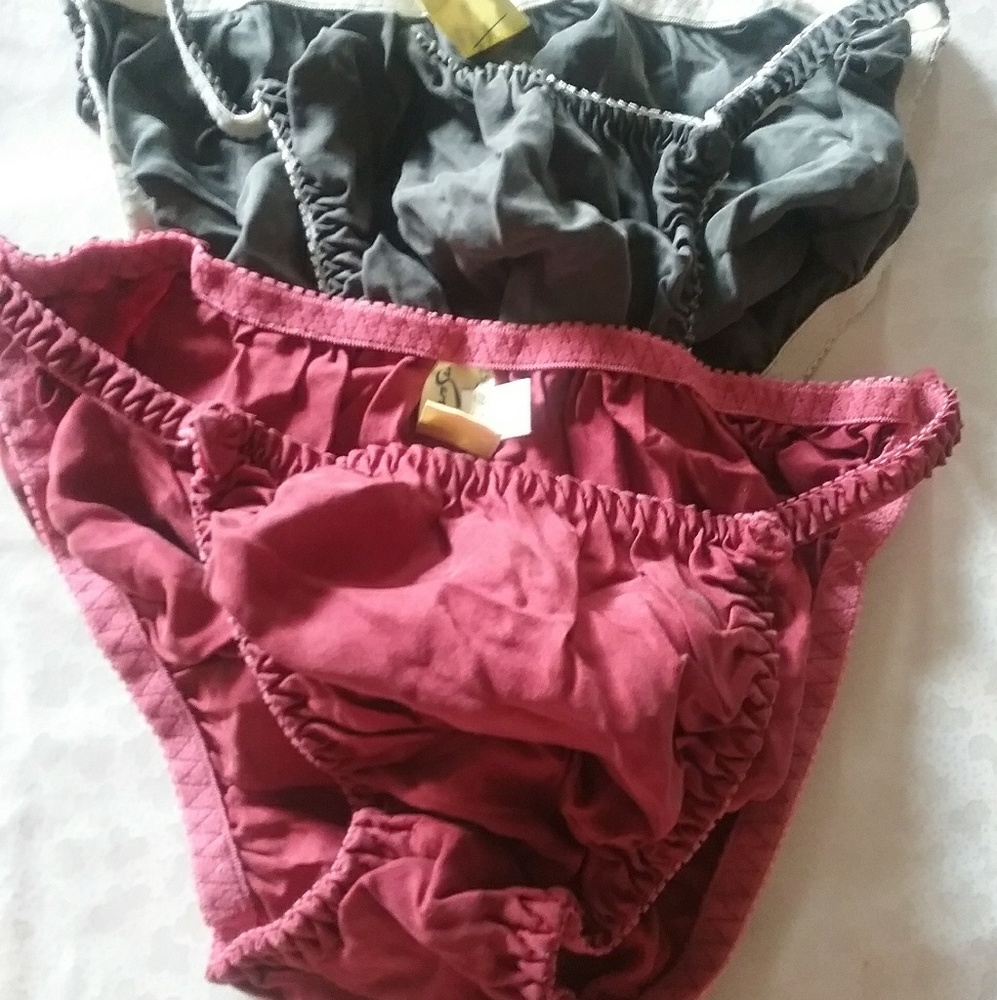 New!  Washed Silk Panties  x2