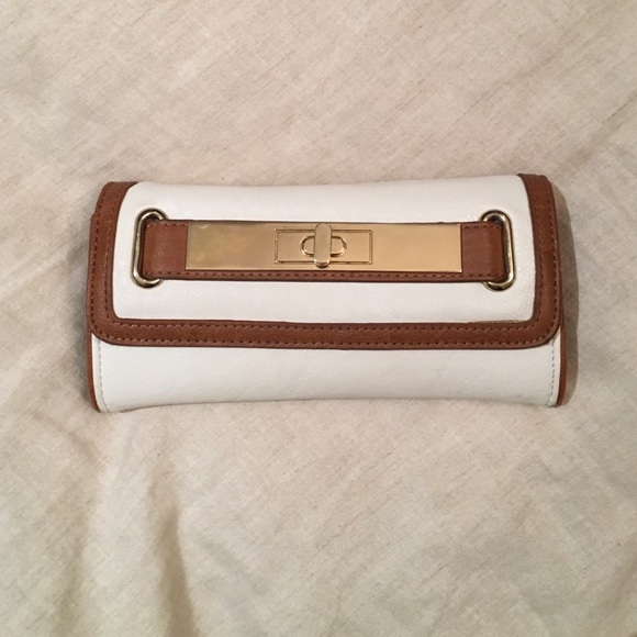 ALDO white and brown wallet