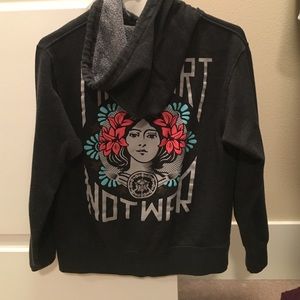 Obey zip up hoodie