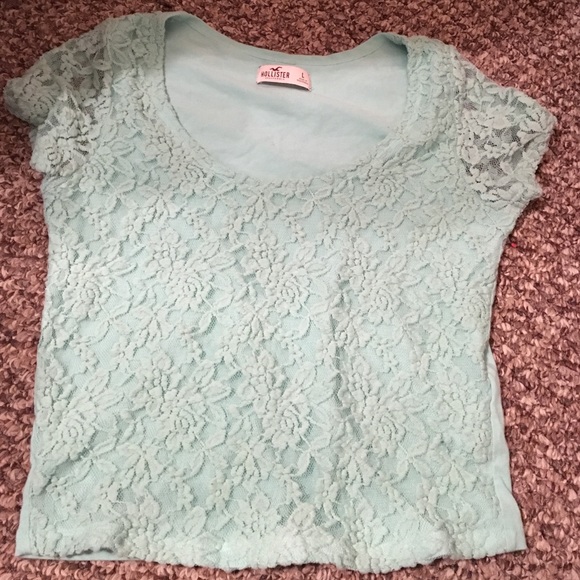 Turquoise Hollister crop top
