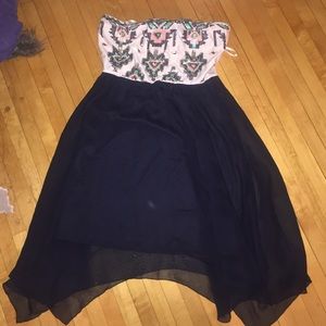 High/low Aztec sequin top dress