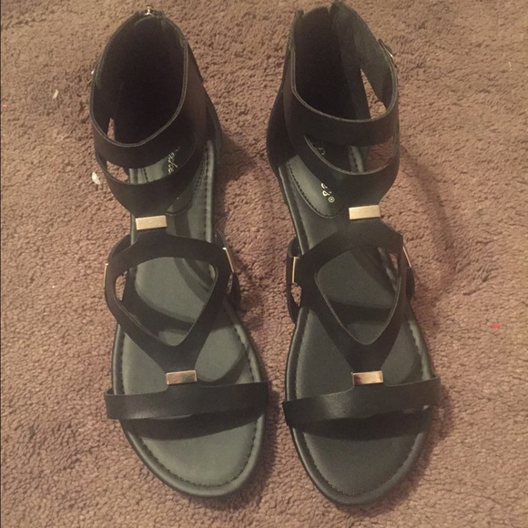 Brand New Black Gladiator Sandals