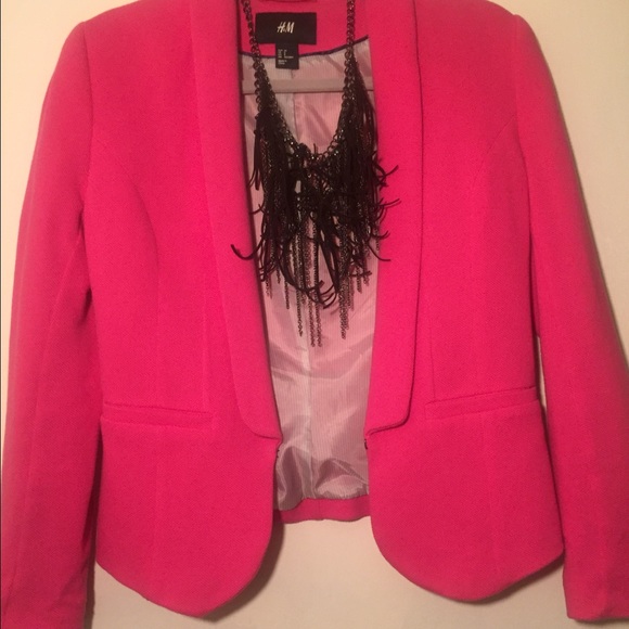 H&M pink blazer. Like new worn once