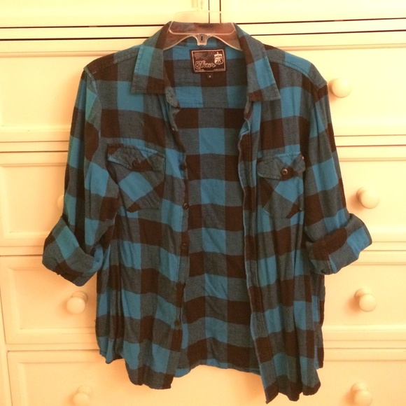 **SOLD** Blue Buffalo Plaid Flannel - Picture 4 of 4