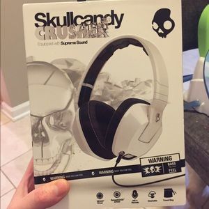 ❌SOLD❌Like new white skullcandy CRUSHER