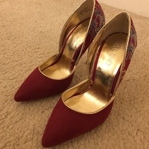 Red Aldo stilettos