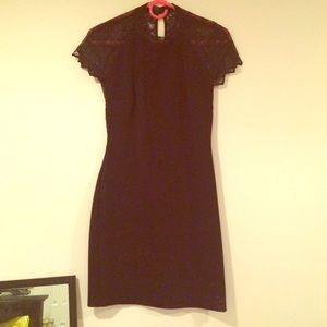Black Zara lace back dress