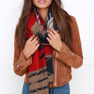 Brown tribal scarf