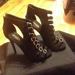Black Suede Pump Heels