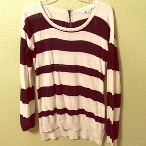 Black & Off White Striped Sweater