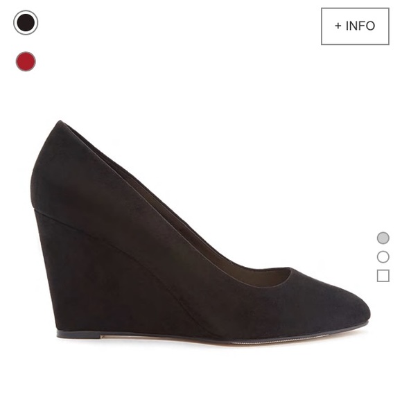 Forever 21 Black faux suede wedges
