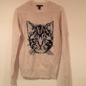 Light pink lightweight cat sweater