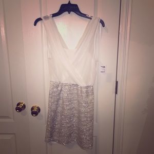 White glitter pencil skirt dress - brand new