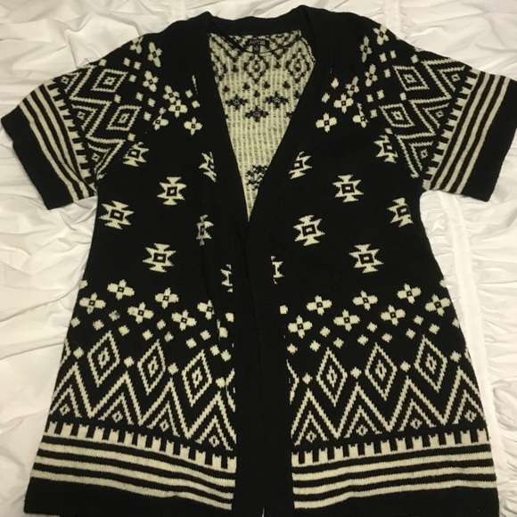 tribal short sleeve cardigan