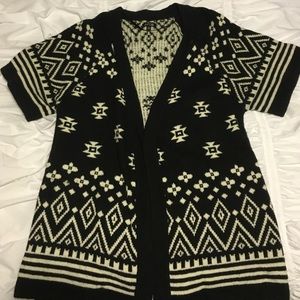 tribal short sleeve cardigan