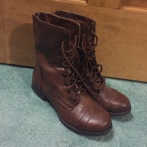 Brown Combat Boots
