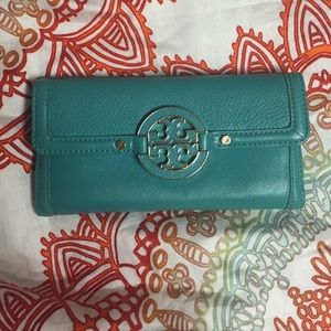 Tory Burch Turqouise Wallet