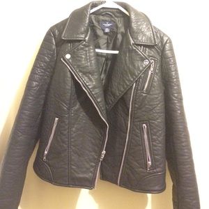 AEO faux leather jacket size M