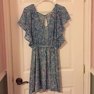 Floral dress with cutout