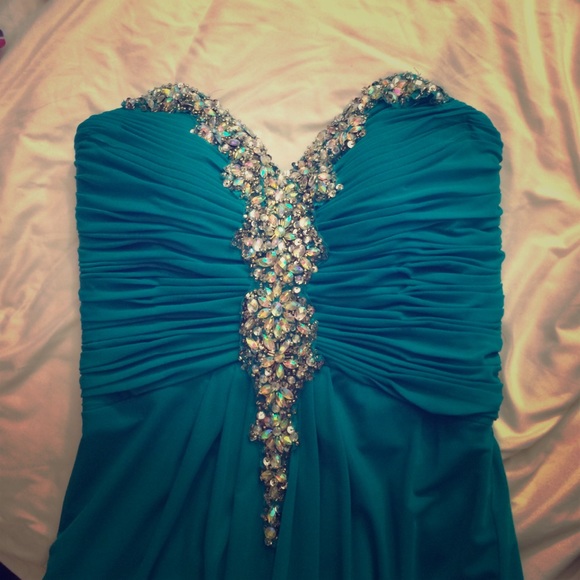 Turquoise prom dress