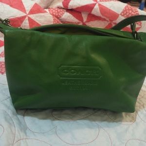 Green coach bag