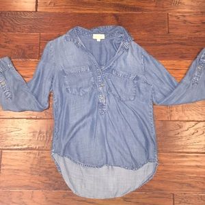 Anthropologie Cloth & Stone Chambray Shirt