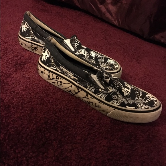 Black and White Punk Slip On Flats💣 - Picture 3 of 3