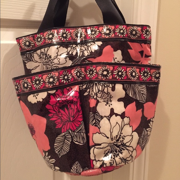 Vera Bradley Mocha Rouge shower caddy