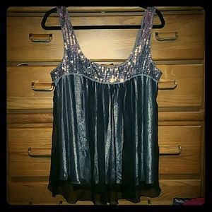 bebe sequined tank top