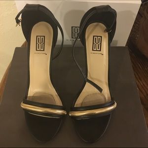 Shoe dazzle Signature black strap heels